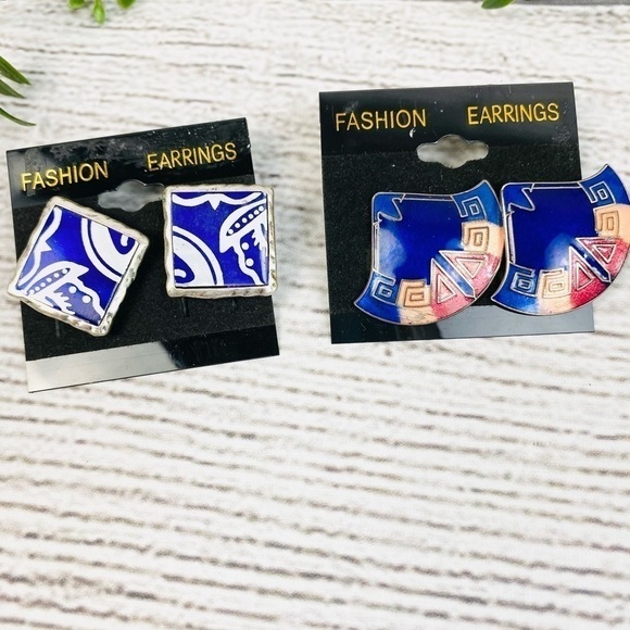 Vintage 80’s/90’s Bundle of 4 Fashion Earrings - Picture 6 of 8